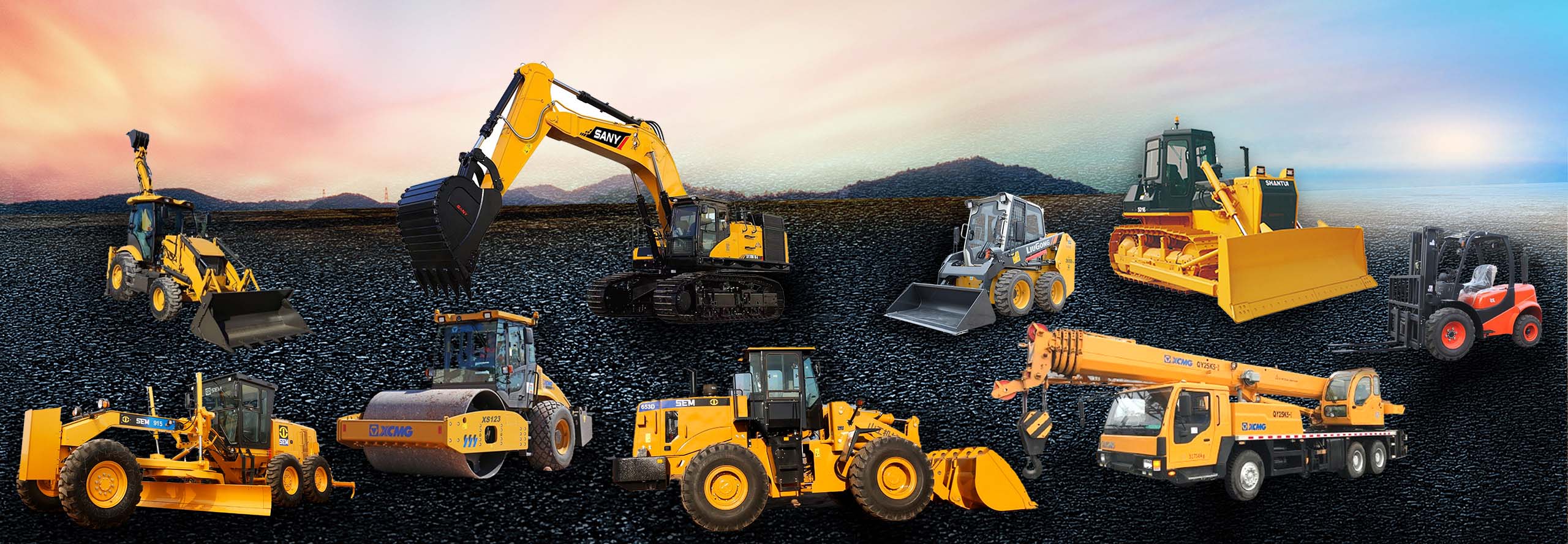 wheel loader,excavator, bulldozer, motor gader